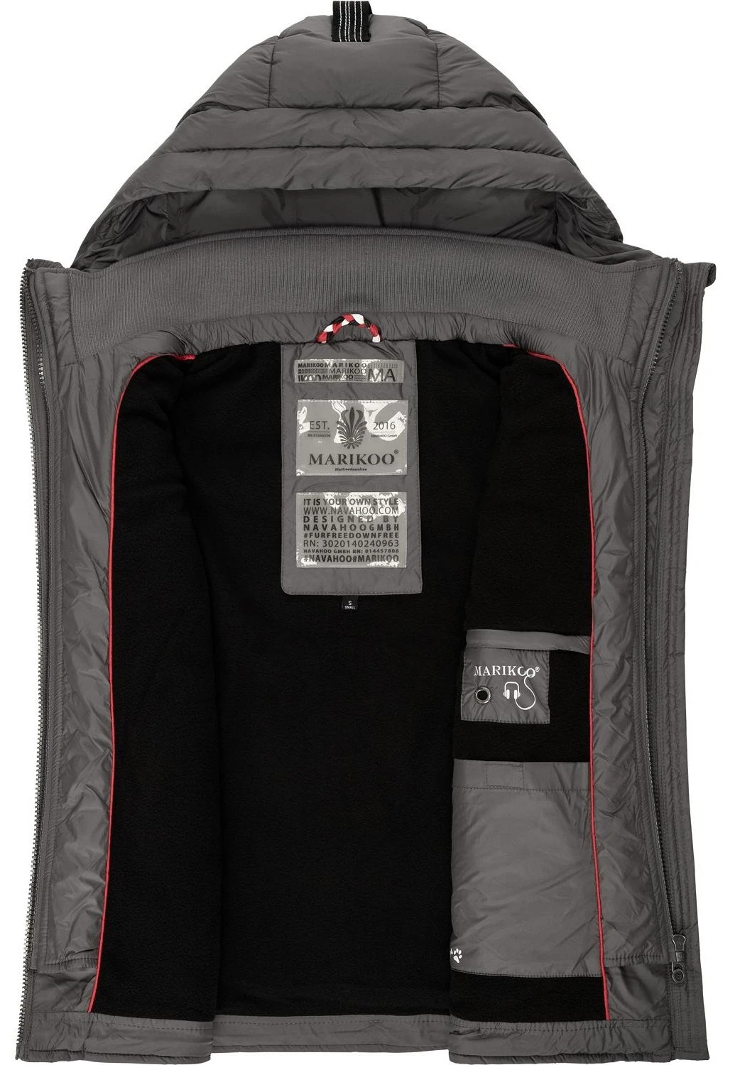 Marikoo Taisaa - Bodywarmer - Dark Grey 3 Marikoo Taisaa - Bodywarmer - Dark Grey - Afbeelding 3
