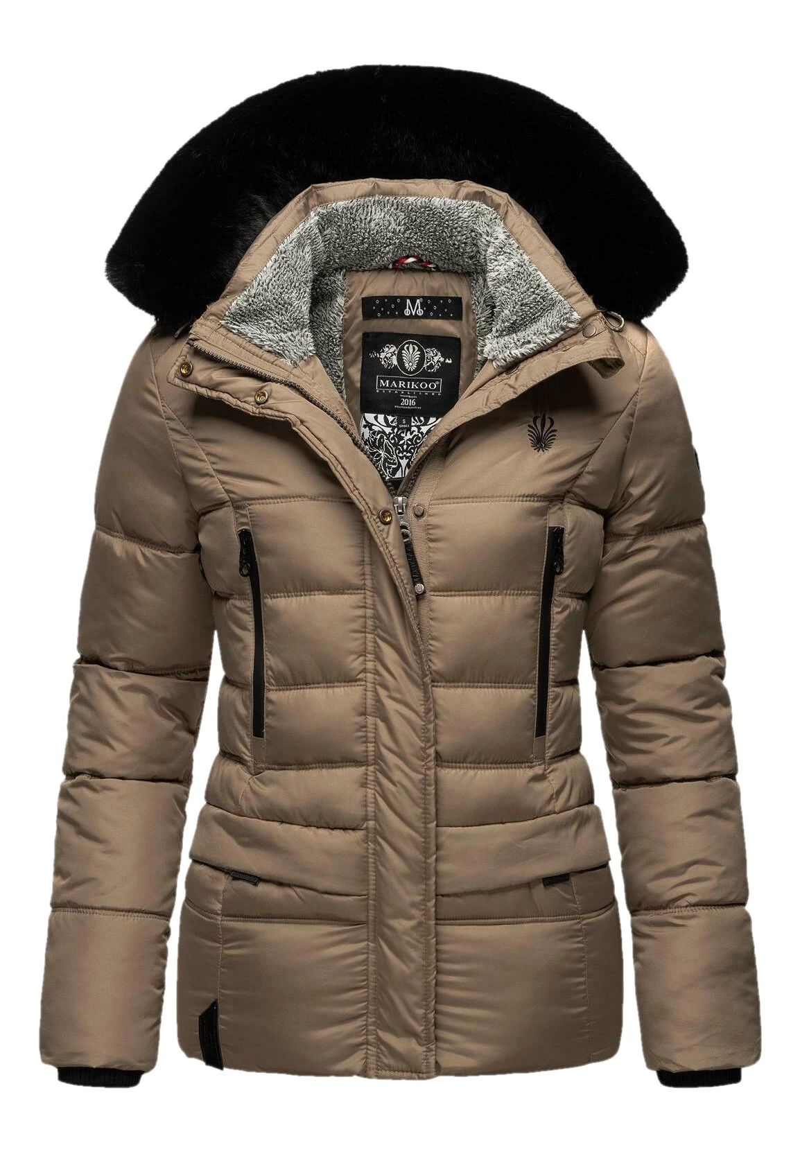 Marikoo Loveleen - Winterjas - Taupe 1 Marikoo Loveleen - Winterjas - Taupe