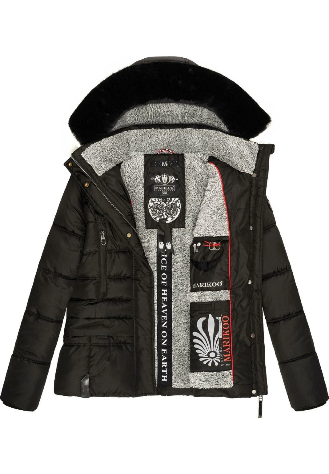 Marikoo Loveleen - Winterjas - Black 6 Marikoo Loveleen - Winterjas - Black - Afbeelding 6