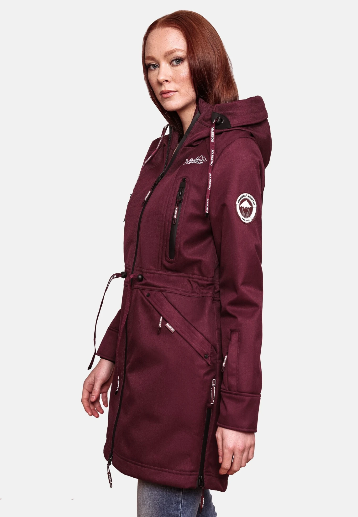 Marikoo Racquelle - Parka - Dark Red Melange 3 Marikoo Racquelle - Parka - Dark Red Melange - Afbeelding 3