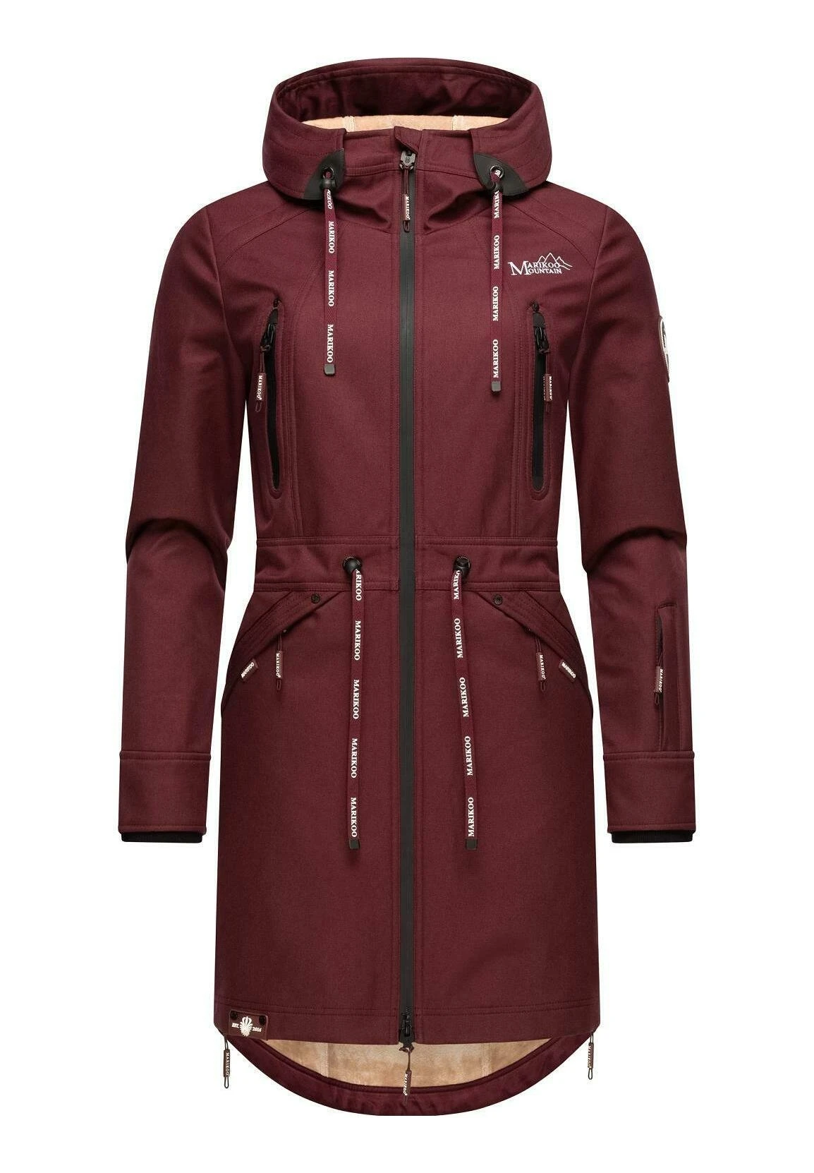 Marikoo Racquelle - Parka - Dark Red Melange 7 Marikoo Racquelle - Parka - Dark Red Melange - Afbeelding 7