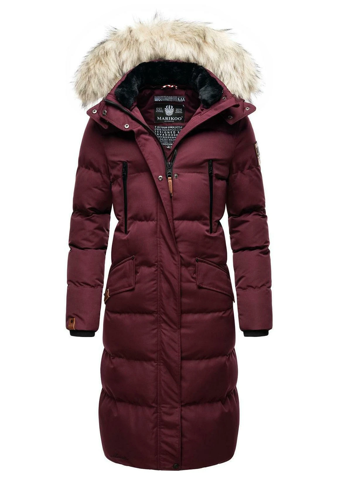 Marikoo Winterjas - Dark Red Melange 5 Marikoo Winterjas - Dark Red Melange - Afbeelding 5