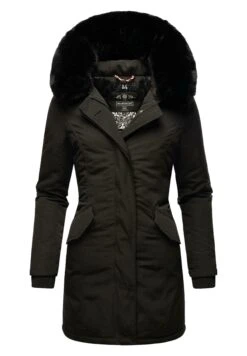 Marikoo Karmaa - Winterjas - Black With Black Fur -Marikoo 47dba6896e9c43a59865fbc99a545e9f