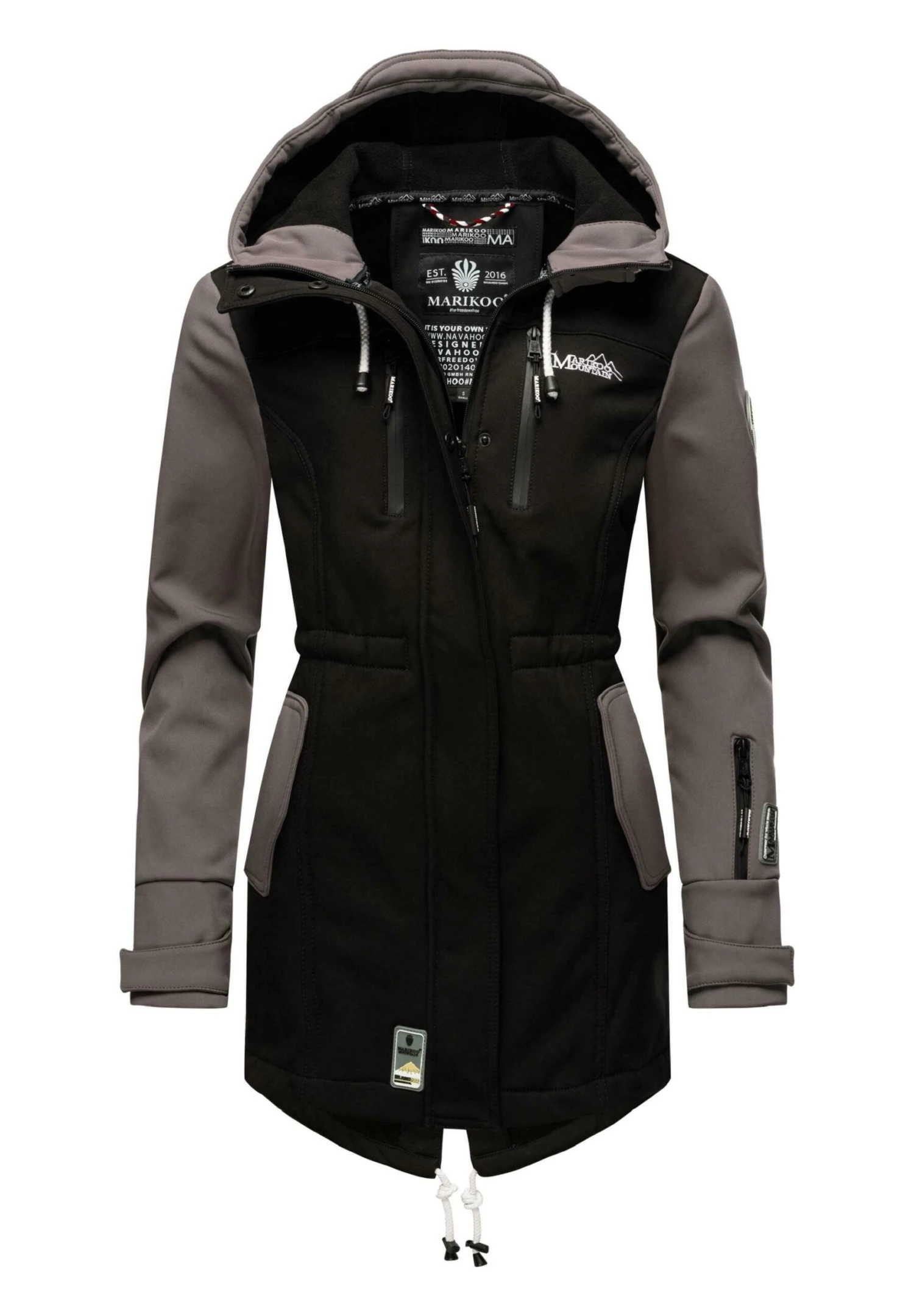 Marikoo Zimtzicke - Parka - Black Grey 1 Marikoo Zimtzicke - Parka - Black Grey