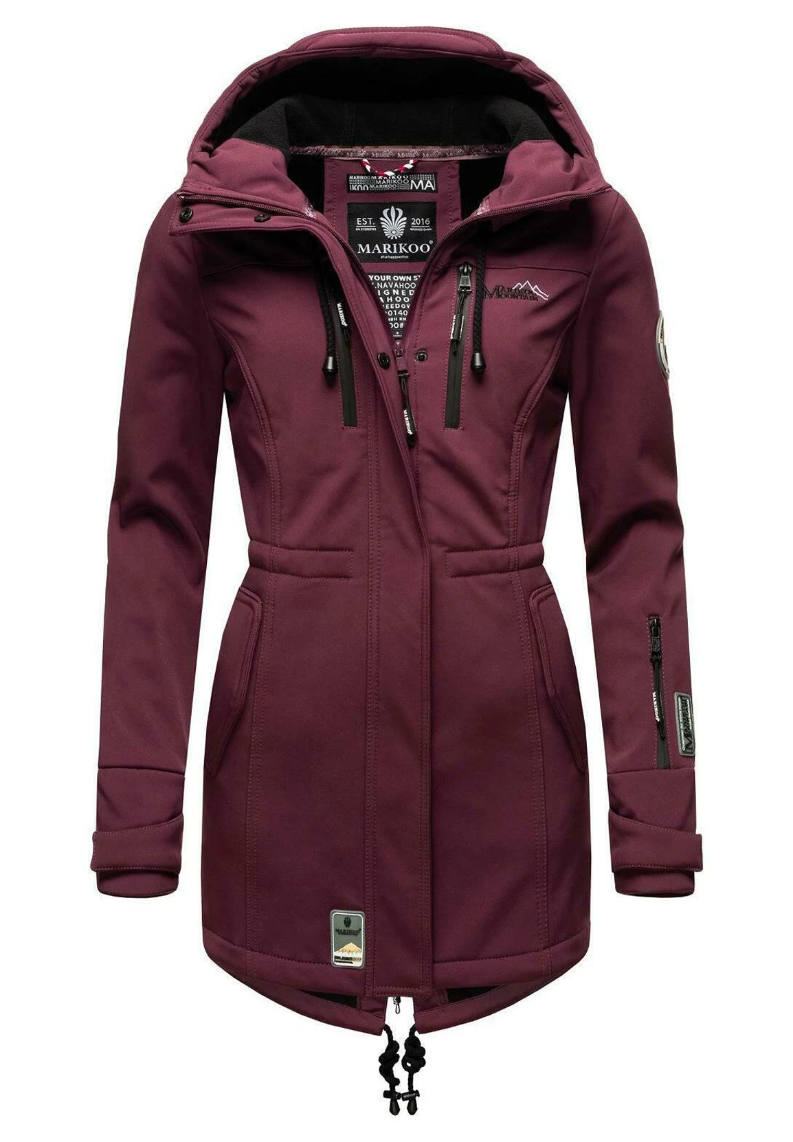Marikoo Zimtzicke - Parka - Dark Red Melange 1 Marikoo Zimtzicke - Parka - Dark Red Melange