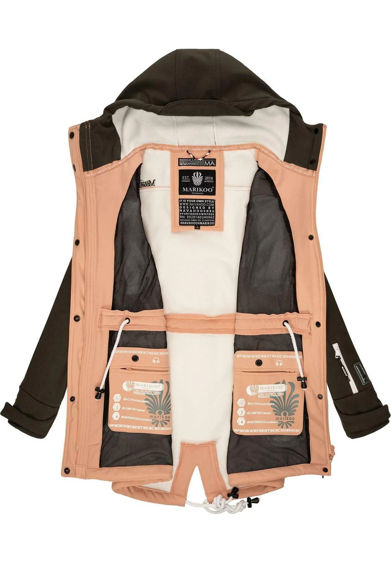 Marikoo Zimtzicke - Parka - Rose Anthracite 4 Marikoo Zimtzicke - Parka - Rose Anthracite - Afbeelding 4