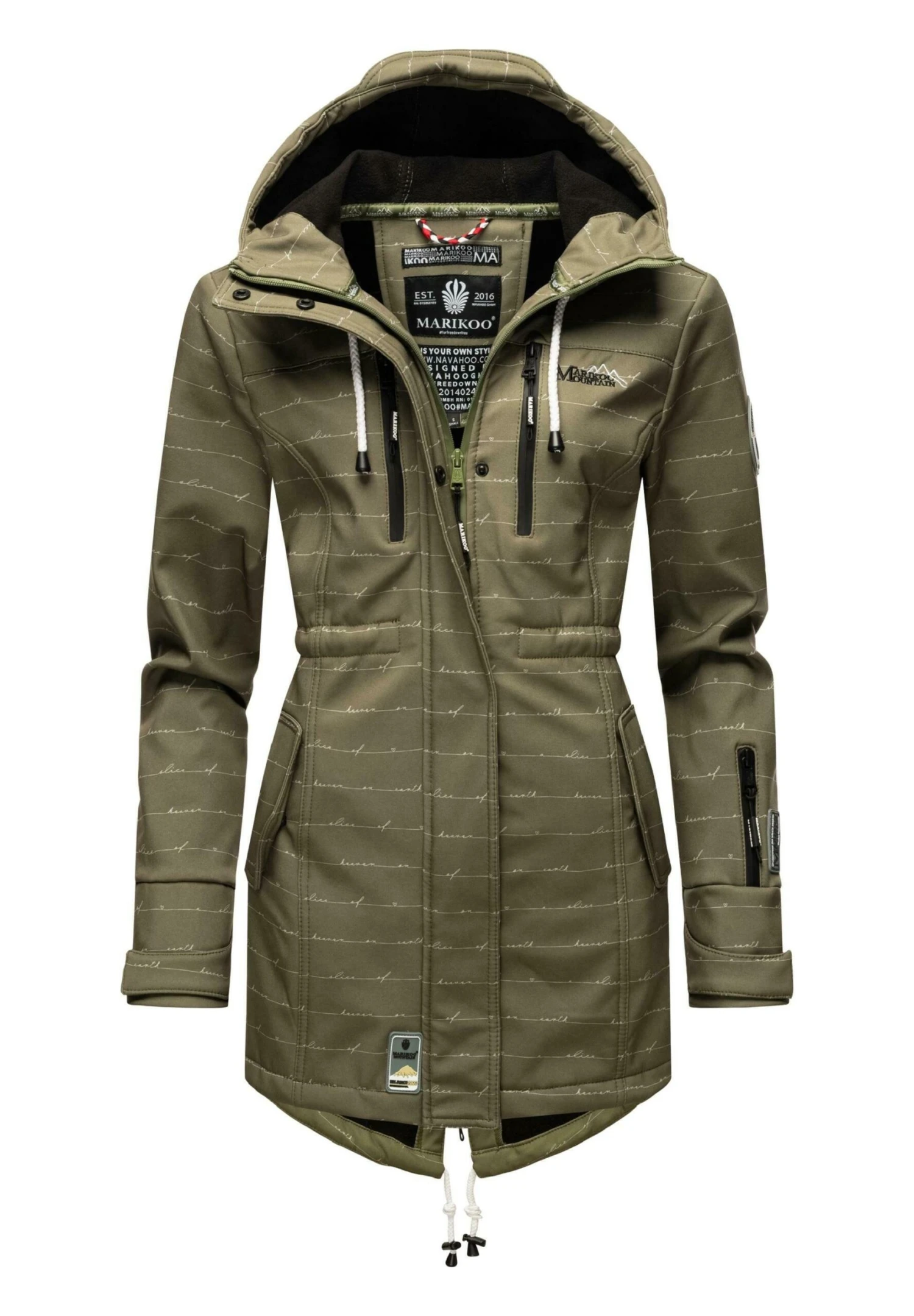 Marikoo Zimtzicke - Parka - Olive Lines 1 Marikoo Zimtzicke - Parka - Olive Lines