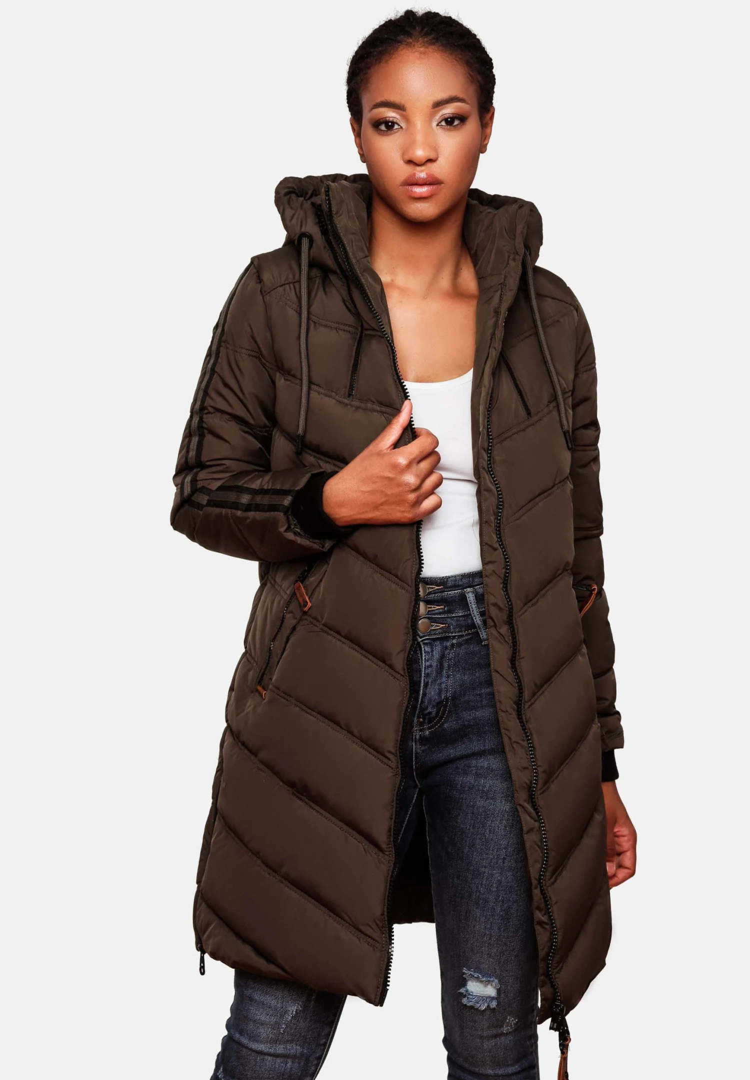 Marikoo Armasa - Winterjas - Dark Choco 4 Marikoo Armasa - Winterjas - Dark Choco - Afbeelding 4