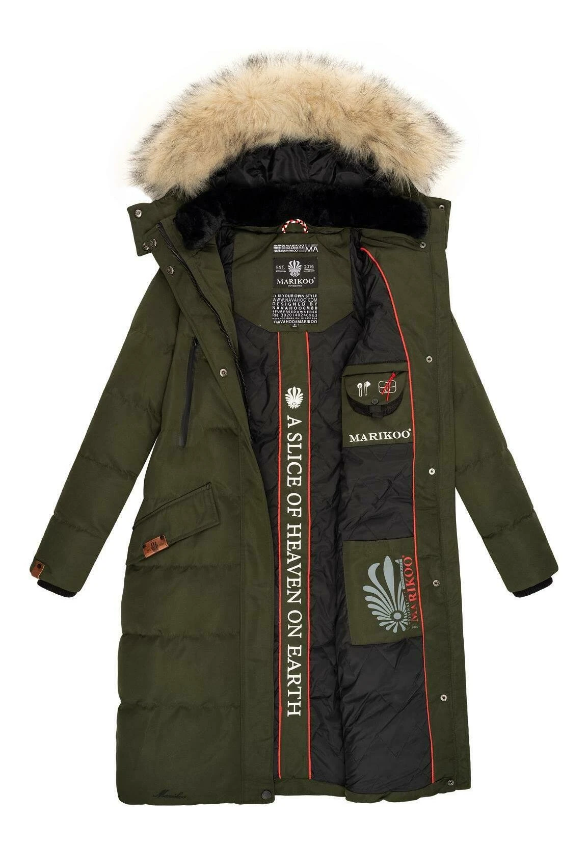 Marikoo Winterjas - Oliv 7 Marikoo Winterjas - Oliv - Afbeelding 7