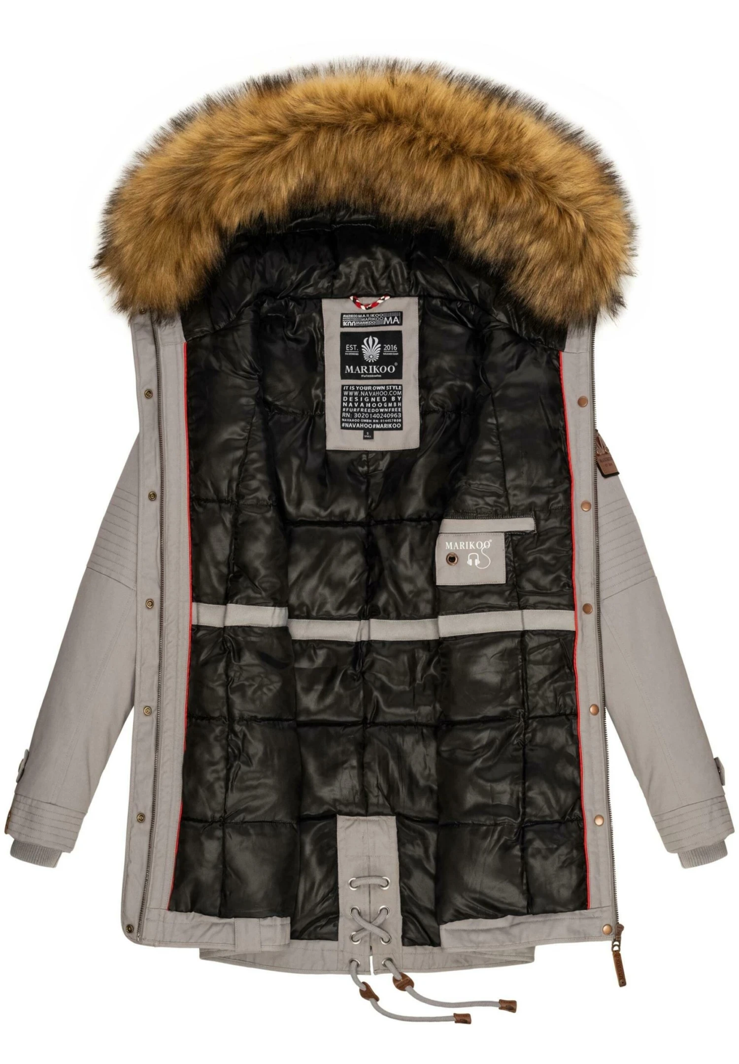 Marikoo Viva- Winterjas - Zinc Grey 5 Marikoo Viva- Winterjas - Zinc Grey - Afbeelding 5