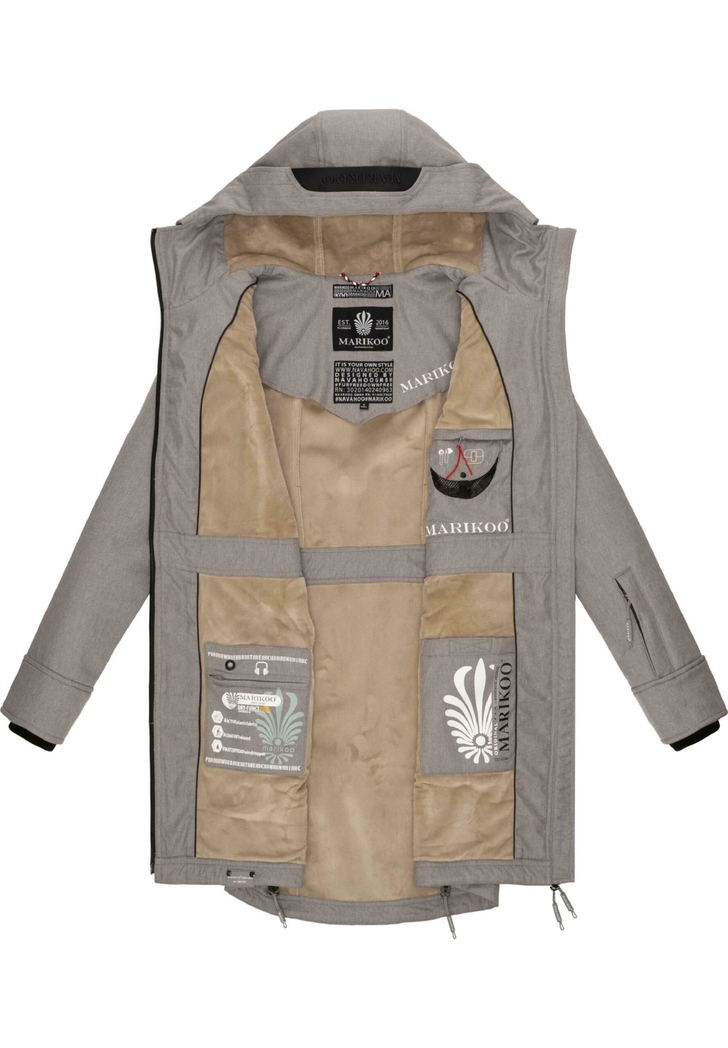 Marikoo Racquelle - Parka - Zinc Grey 4 Marikoo Racquelle - Parka - Zinc Grey - Afbeelding 4