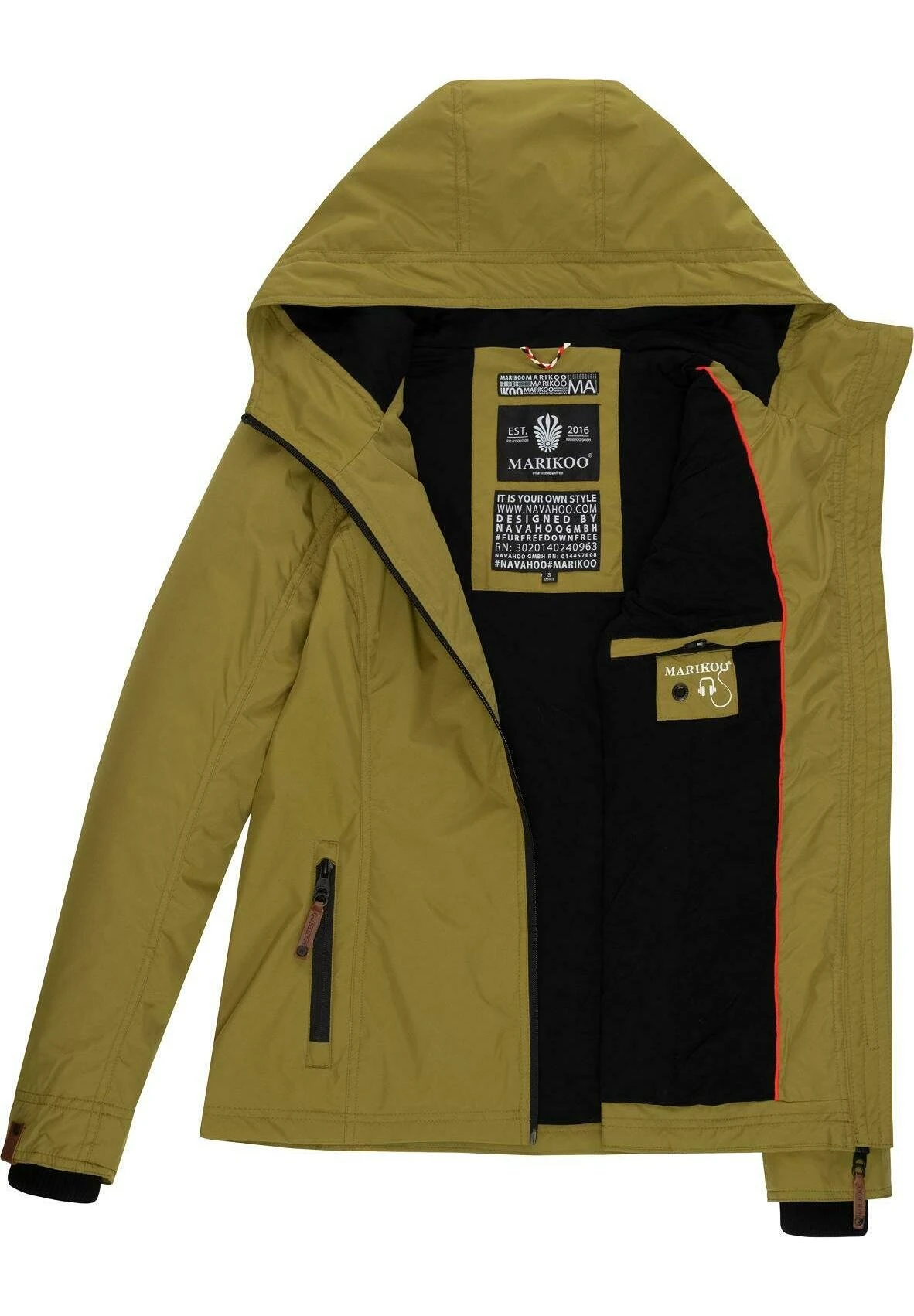 Marikoo Brombeere - Outdoorjas - Moss Green 4 Marikoo Brombeere - Outdoorjas - Moss Green - Afbeelding 4