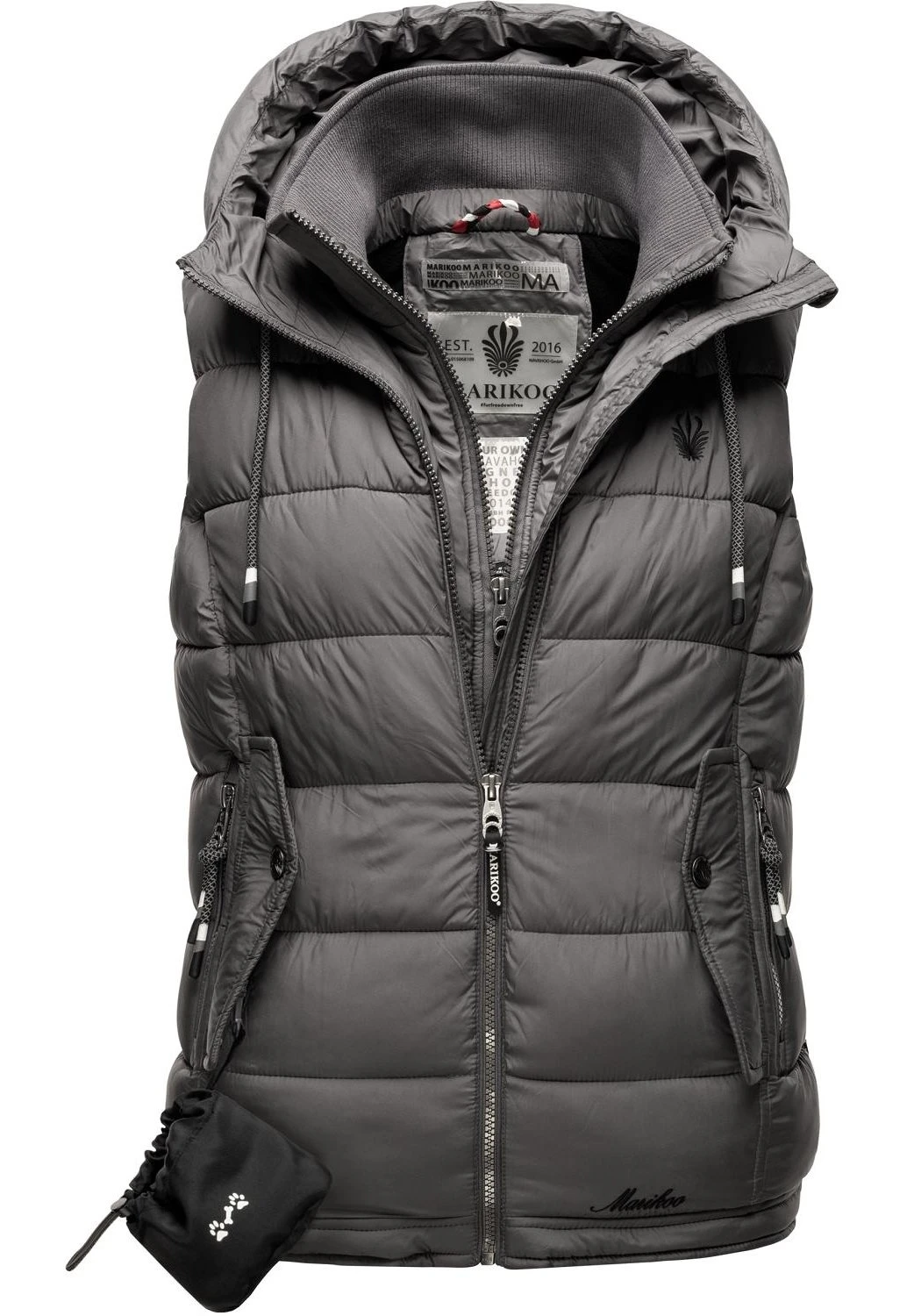 Marikoo Taisaa - Bodywarmer - Dark Grey 5 Marikoo Taisaa - Bodywarmer - Dark Grey - Afbeelding 5