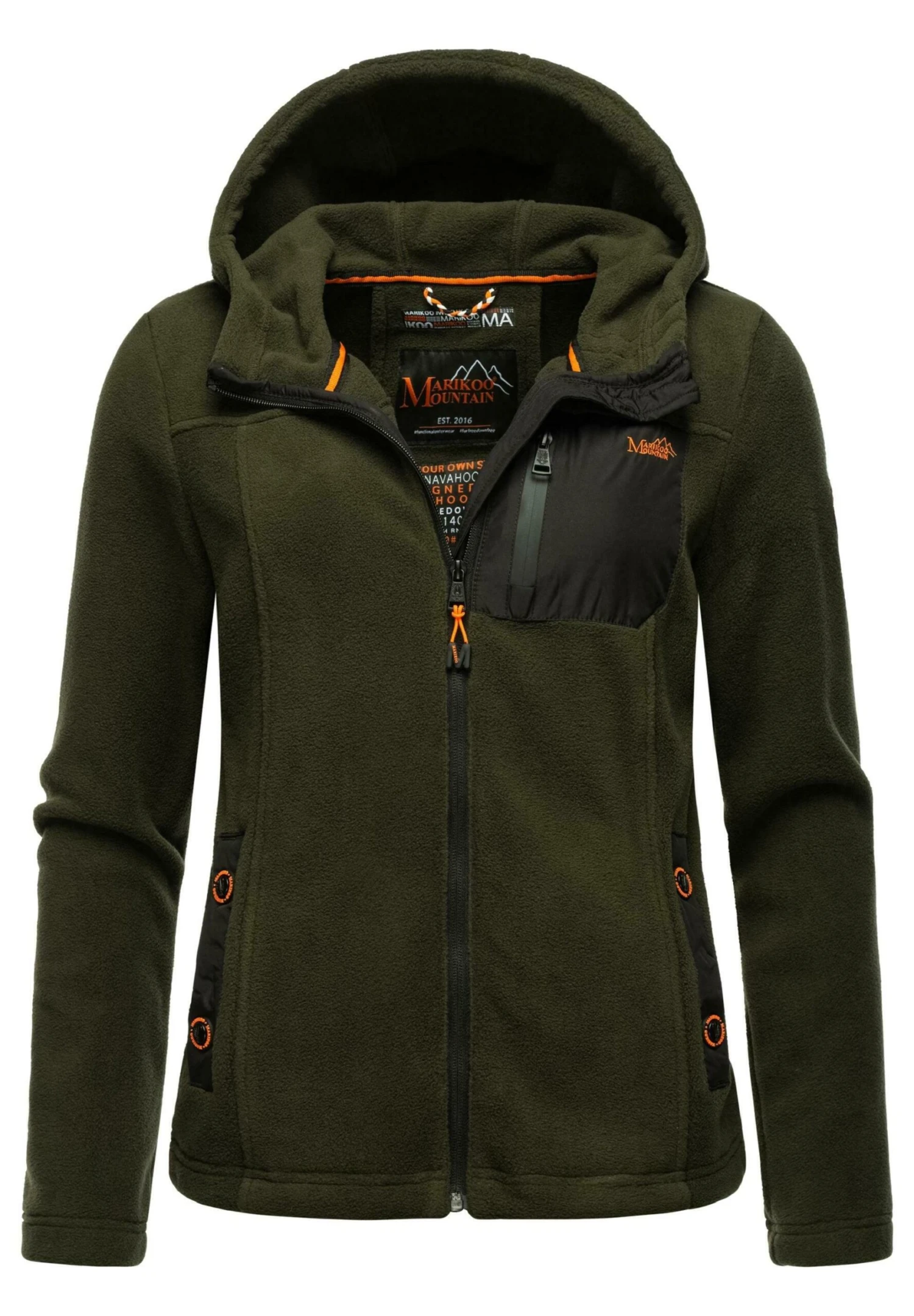 Marikoo Mount Iwaki - Fleecejas - Olive 1 Marikoo Mount Iwaki - Fleecejas - Olive