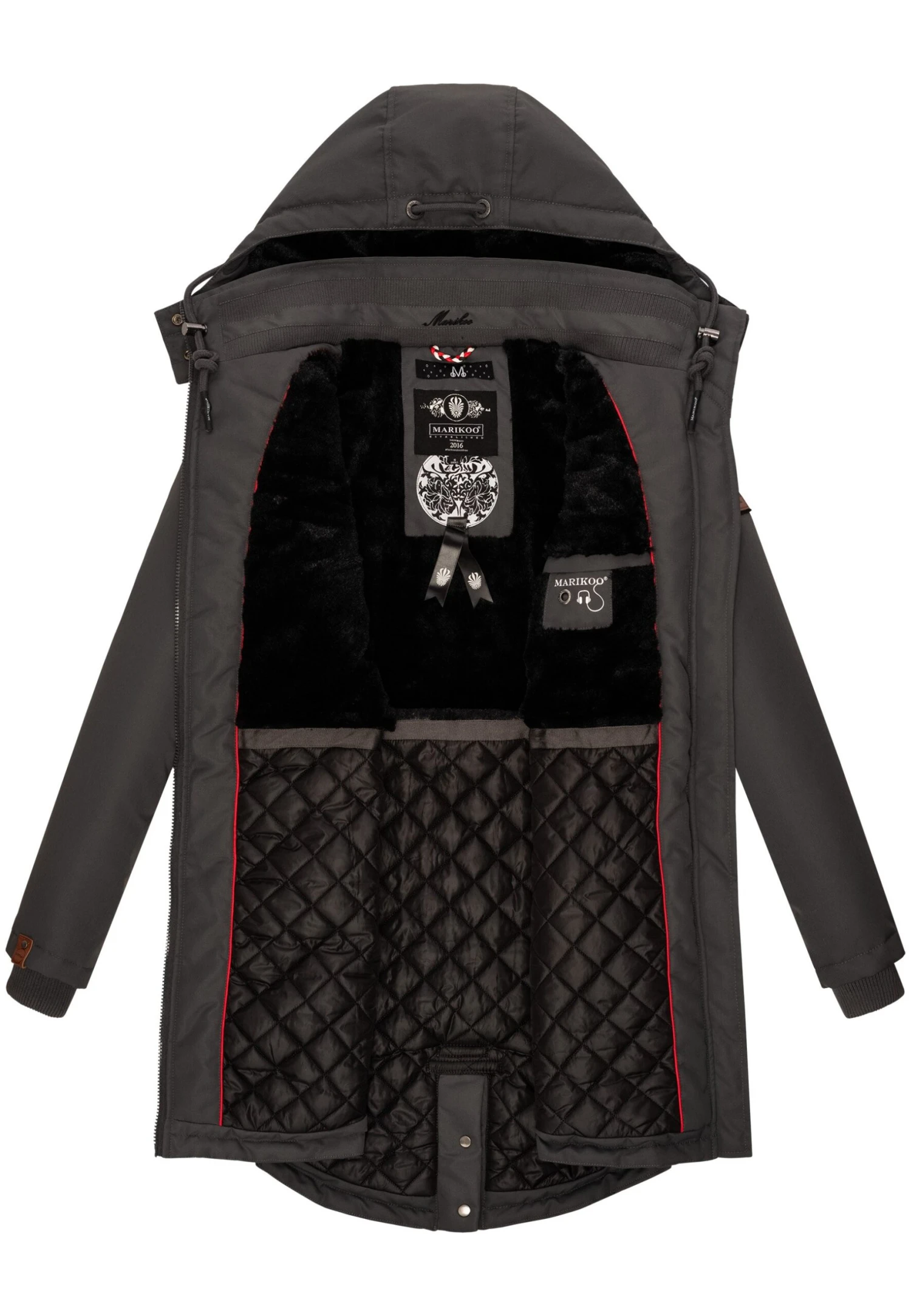 Marikoo Kamii - Winterjas - Dark Grey 5 Marikoo Kamii - Winterjas - Dark Grey - Afbeelding 5