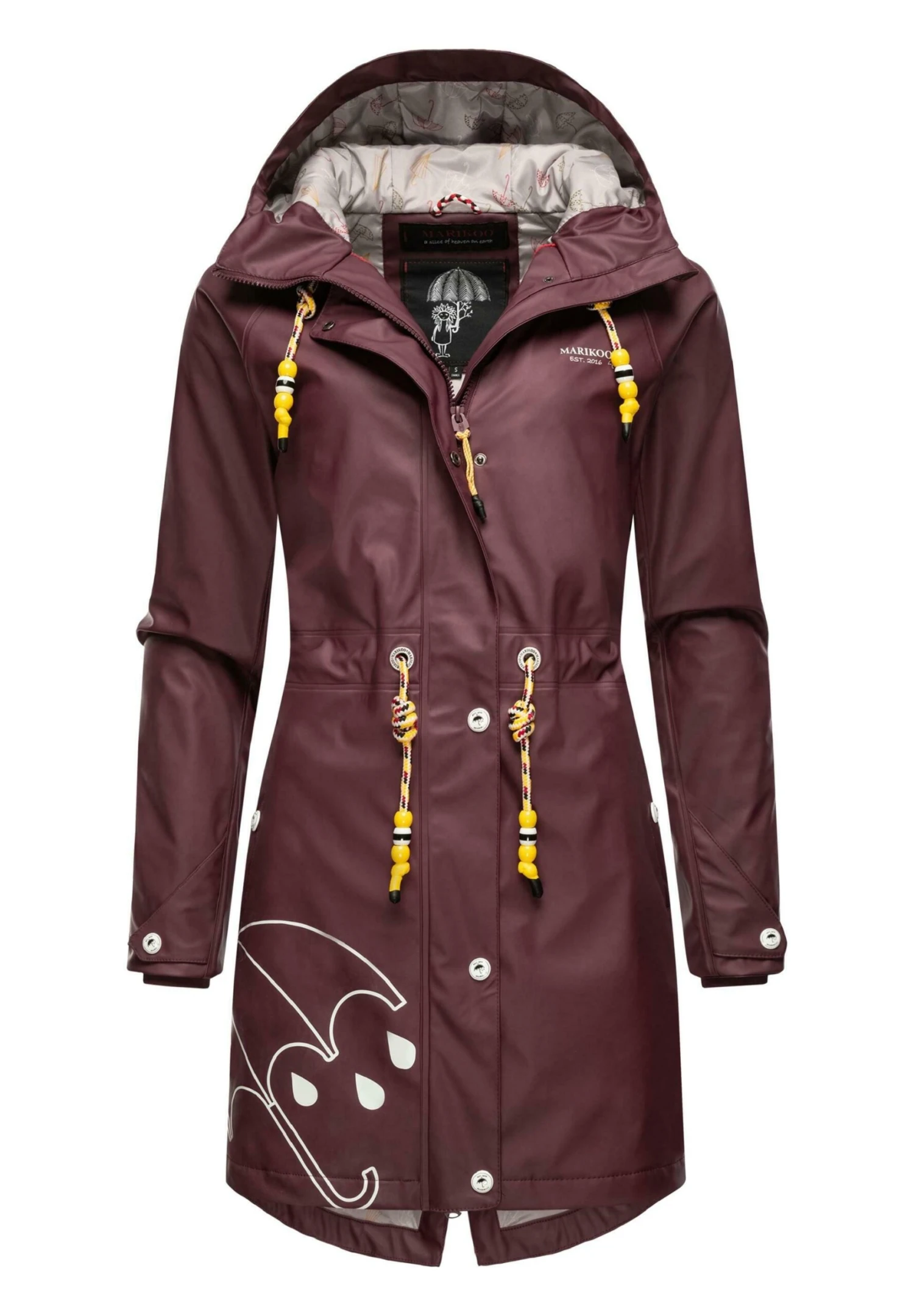 Marikoo Dancing Umbrella - Regenjas - Dark Red Melange 5 Marikoo Dancing Umbrella - Regenjas - Dark Red Melange - Afbeelding 5