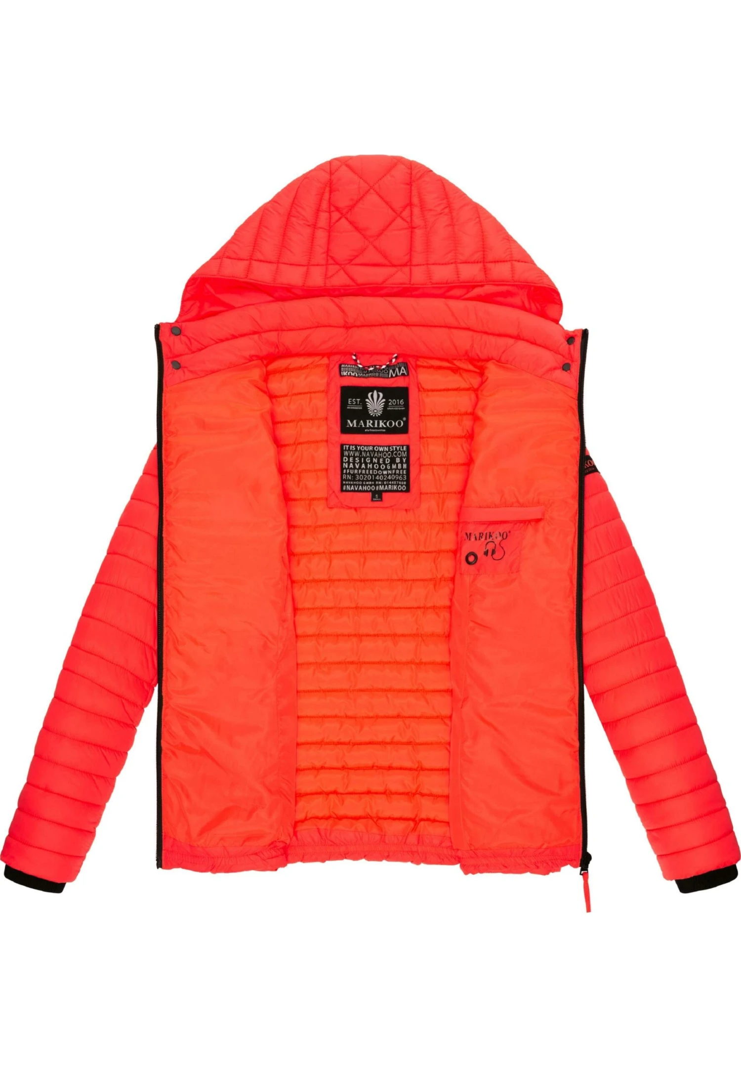 Marikoo Samtpfote - Jas - Neon Coral 3 Marikoo Samtpfote - Jas - Neon Coral - Afbeelding 3